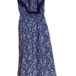 Vintage 1970's blue and white floral maxi dress Photo 1