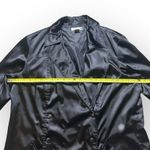 90s/Y2K John Paul Richard Satin Mid Length Jacket Women's 16 Double Breasted Black Photo 2
