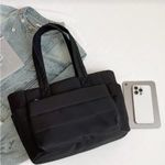 Tote Bag Handbag Women Commuting Bag Shoulder Bag Multiple Pockets Bag Black Photo 5