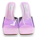 Steve Madden ‎ Slide Open Toe Heeled Sandal Clear Lilac Woman's Size 8.5 Photo 1