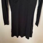 BP Dress Long Sleeve V-Neck Mini Black Solid Casual Neutral Photo 4