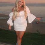 House Of CB  'Matilda' White Puff Sleeve Corset Dress‎ Size L Photo 0