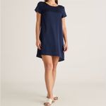 Quince NEW!  Navy Blue Washable Stretch Silk Tee Dress Size XS Photo 1