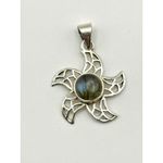 Labradorite‎ Starfish Sterling Silver Pendant Photo 3