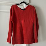 Old Navy burnt orange red knit wide neck comfy fall autumnal sweater Photo 0