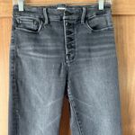 Good American  Good Legs Exposed Button Frayed Ankle Cigarette Jeans‎ size 6/28​ Photo 5