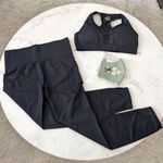 Yoga Basic Training Light Medium Performance Bra and Legging Set Black Photo 0