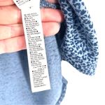 Athleta BLUE MICRO CHEETAH V-NECK SHORT SLEEVE BREEZY TEE SHIRT Photo 8