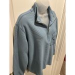 LOA RailRiders Baby Blue Ribbed Pullover Large Women’s Collared Pocket L Top Photo 2