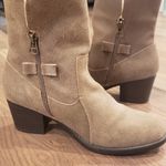 Eddie Bauer Tan Sherpa Fleece Ankle Leather Bootie Shoe Size 8 Photo 9