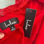 Lulus Lulu’s NWT Hometown Girl Red Lace Skater Dress size small Photo 9