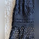 Self Portrait Black Cut Out Lace Layered Midi Dress Size 0 Photo 4