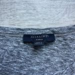 All Saints Nandi Flame Pullover Gray Tshirt Dress Cotton Viscose Blend Size L Photo 1