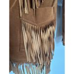 Vintage Cedars Suede Leather Fringe western cowboy brown coat Jacket M Size M Photo 8