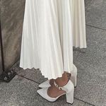 Chinese Laundry White Buckle Leather Heels Photo 0