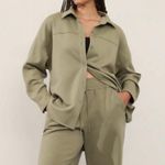 Athleta  Allure Shirt Jacket Olive Photo 2