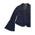 Black Velvet Blazer Jacket Bell Sleeves Womens XS Chic Dark Romantic Whimsygoth Photo 4