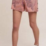 Anthropologie Cartonnier Shorts Island Hopper Pink Blue Buttons Women Size 4 Photo 0