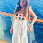 Slate + Willow White Boho Crochet Top Ruffles Flowy Midi Dress Size Medium Photo 0