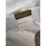 Chico's Wide Leg Pants Straight Crop Pant 1.5 Womens size 10 White Capri Trouser Photo 2