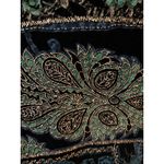 Notations Women's M Patchwork Paisley Blouse Top Black Teal Gold Long Sleeve Photo 4