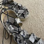 Michael Kors Lace Up Snakeskin Espadrille Platforms Photo 4