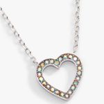 ALEX AND ANI Heart and Crystal Necklace Silver Chain New with Tags SKU: AA807223SS Photo 0