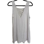 SALT + COVE Knit Plunge Strappy Swim Beach Coverup Dress White NWT Womens XL Photo 2