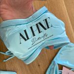 Alpine Butterfly Swim Alyssa Bikini and Cher Cover Up Shirt in Baby Blue Satin Size M Photo 9