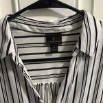 Worthington  Black and White Striped Dress Shirt Photo 1