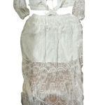 Women's White Cut out Lace Bubble Sleeve Lace Back Maxi Dress NWOT Size XL Photo 0