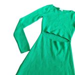 Wilfred Free Aritzia Long Sleeve Cutout Dress Green Stretch Size Small Womens Photo 3