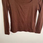 Old Navy Fitted Long-Sleeve Rib-Knit Top Espresso Bark SP Photo 5