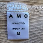 AMO Womens Long Rib Midi Tank Dress Size M Peach Beige Cotton Boho Beach Pink Size M Photo 6