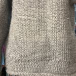 Handmade wool chunky knit crotchet sweater (no pill) Gray Size undefined Photo 2