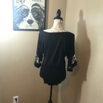 Studio Y  size medium black knit pull over silver Photo 5