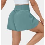 Halara Blue Turquoise Flowy High Waisted Dance Casual Shorts Sz M Photo 2