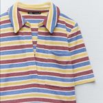 ZARA NWT  TEXTURED RIB POLO SHIRT STRIPED Photo 3