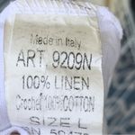 Valentina Naldi 100% Linen White Long Sleeve Scalloped Lace Swim Coverup Dress L Size L Photo 8