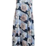 O'Neill Floral Swim Aries Wrap Cover-Up Flowy Adjustable Strap Blue Sz Medium Photo 0