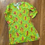 NWT Gretchen Scott designs cotton seahorse neon coverup tunic made in India Yellow Size L Photo 0