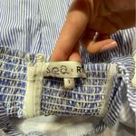 Sea NY Striped Poplin Balloon Hem Midi Dress Size 2 Blue Photo 4