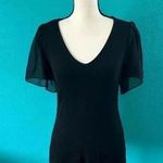 1. State  V-Neck Chiffon Short Flutter Sleeve black Top in size medium Photo 2