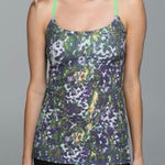 Lululemon Dancing Warrior Tank Floral Sport Multicolor Pistachio Size 4 Photo 0