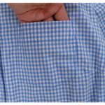 JCP Gingham Button Shirt Womens Picnic Business Casual Country Western Size L Blue Size L Photo 3