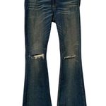 Rag and Bone Elephant Bell Bottom Blue Jeans Distressed Ripped Designer Size 29 Photo 0