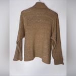 bianco blu sweater Tan Cableknit Cowl Neck Merino Wool Blend Large‎ Photo 1