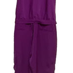 Ralph Lauren Lauren ‎ Women Purple Satin Tie Waist Cargo Pockets Jumpsuit Size 12 Photo 0