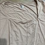 Beige Short Sleeve Bodysuit with mesh sleeves. Medium avidlove Tan Photo 1