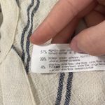 ZARA  nubby textured cotton blend buttoned striped romper in ecru size XS Photo 9